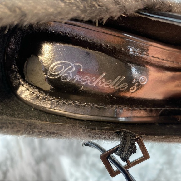 Breckelles Nikki-15 Fuzzy Gray & Black Zebra Tiger Platform 4 in Heels size 6.5 - Picture 4 of 14